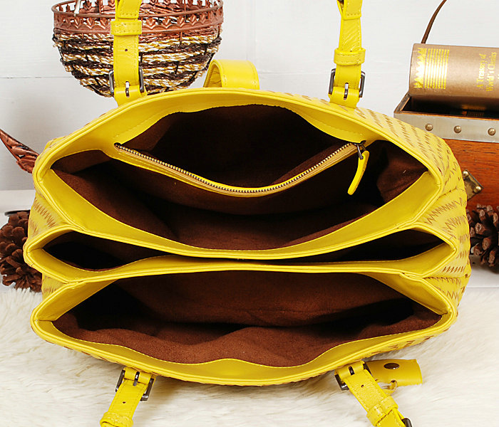 Bottega Veneta sheepskin intrecciato roma bag 7453 lemon yellow - Click Image to Close